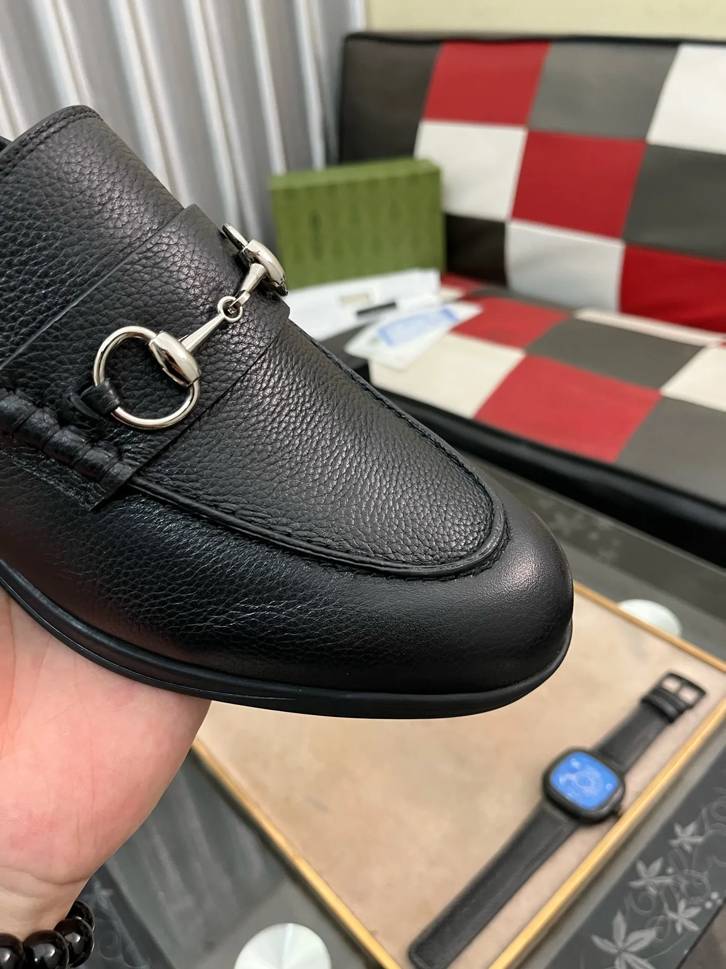 Men's shoes 💰540⌚️⌚️【GUCCi】Original frosted calfskin, water-dyed cowhide lining, original outsole, men's and women's fashion, formal casual leather shoes, slip-on men's and women's shoes series, young fashion, European and American trends, British style, casual matching, comfortable feet, standard code: men's size 38-443️⃣Colors available